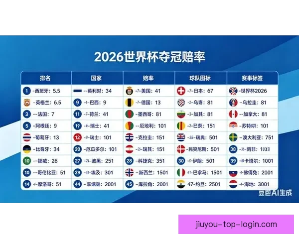 世界杯竞猜赔率全方位对比分析助您精准预测赛事结果
